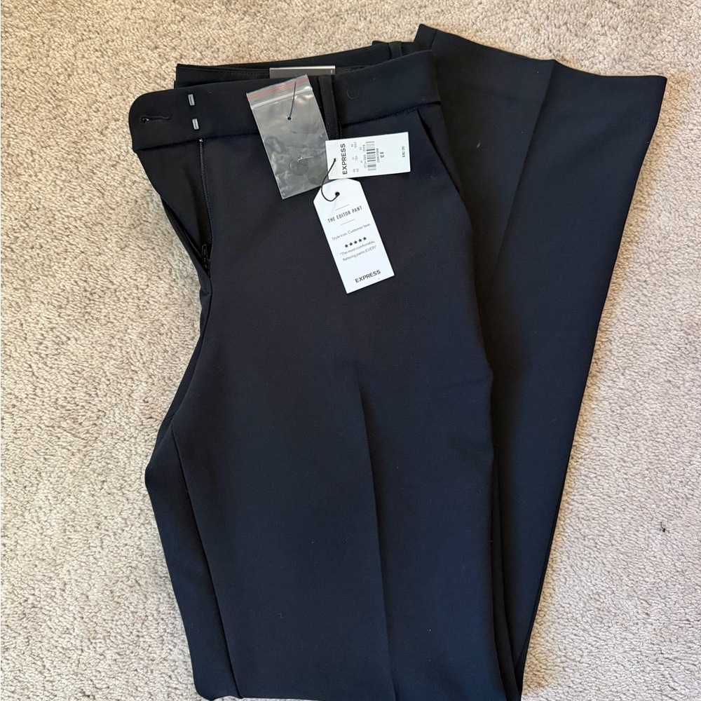 Express Editor Black Boot Cut Dress Pants Low Rise